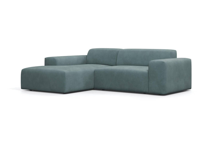 NADUVI Collection Nina Hoekbank Links - Velvet - Petrolblauw