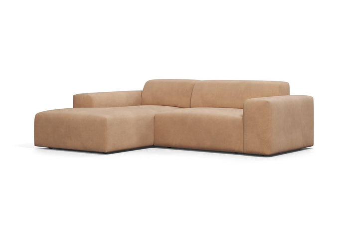 NADUVI Collection Nina Hoekbank Links - Velvet - Camel bruin