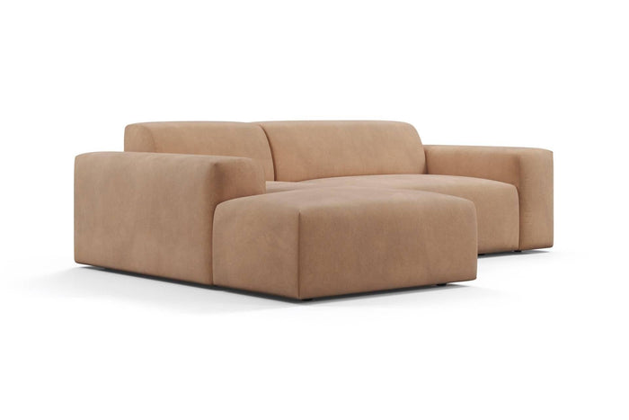 NADUVI Collection Nina Hoekbank Links - Velvet - Camel bruin