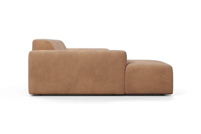 NADUVI Collection Nina Hoekbank Links - Velvet - Camel bruin