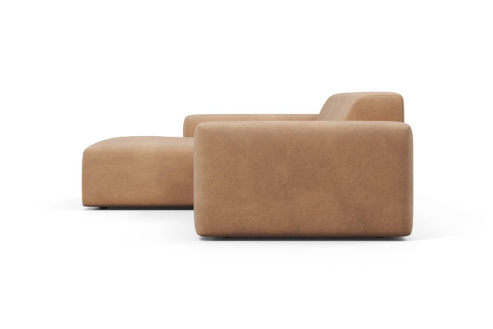 NADUVI Collection Nina Hoekbank Links - Velvet - Camel bruin