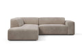 NADUVI Collection Nina Big Hoekbank Links - Velvet - Taupe