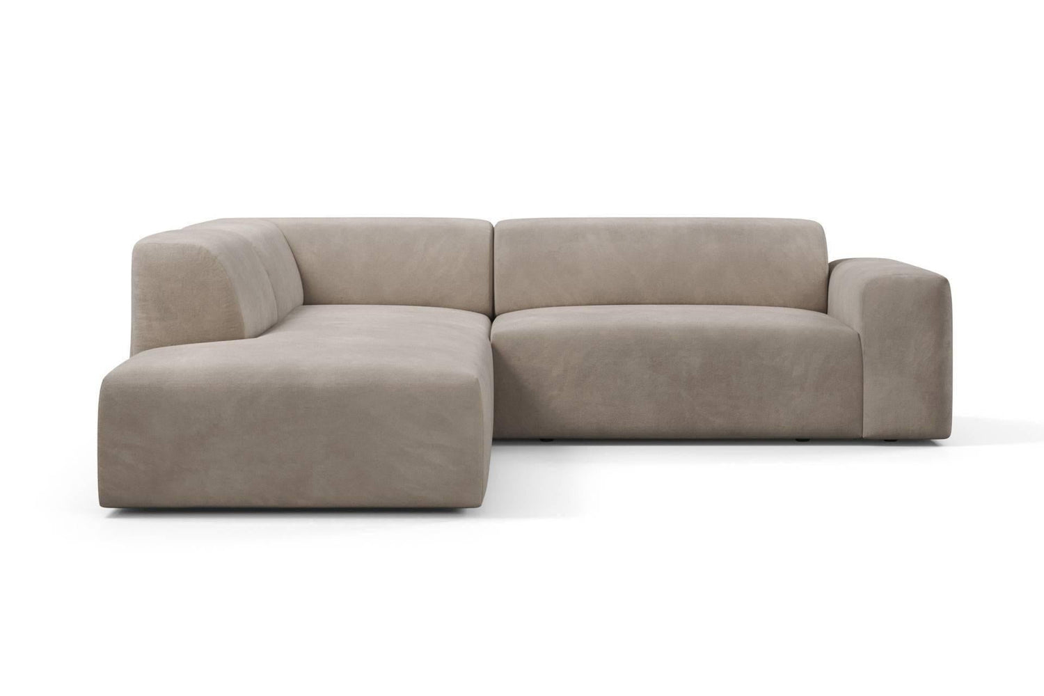 NADUVI Collection Nina Big Hoekbank Links - Velvet - Taupe