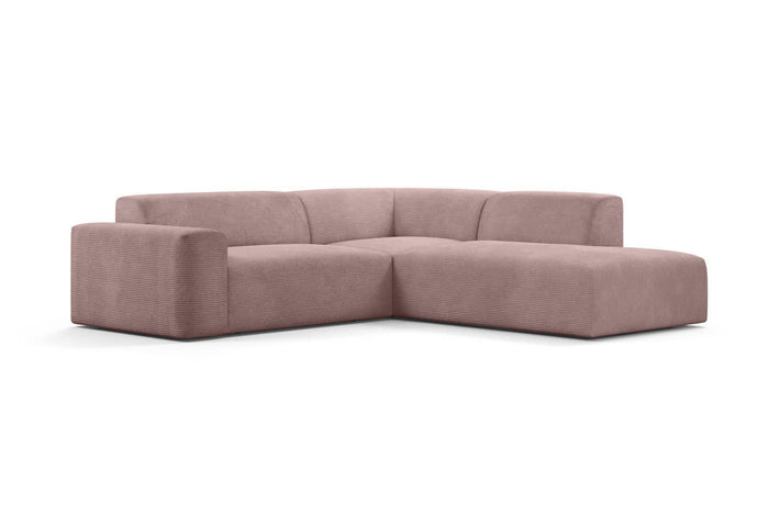 NADUVI Collection Nina Big Hoekbank Rechts - Ribstof - Lila