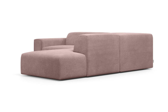 NADUVI Collection Nina Big Hoekbank Rechts - Ribstof - Lila