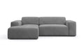 NADUVI Collection Nina Hoekbank Links - Velvet - Lichtgrijs