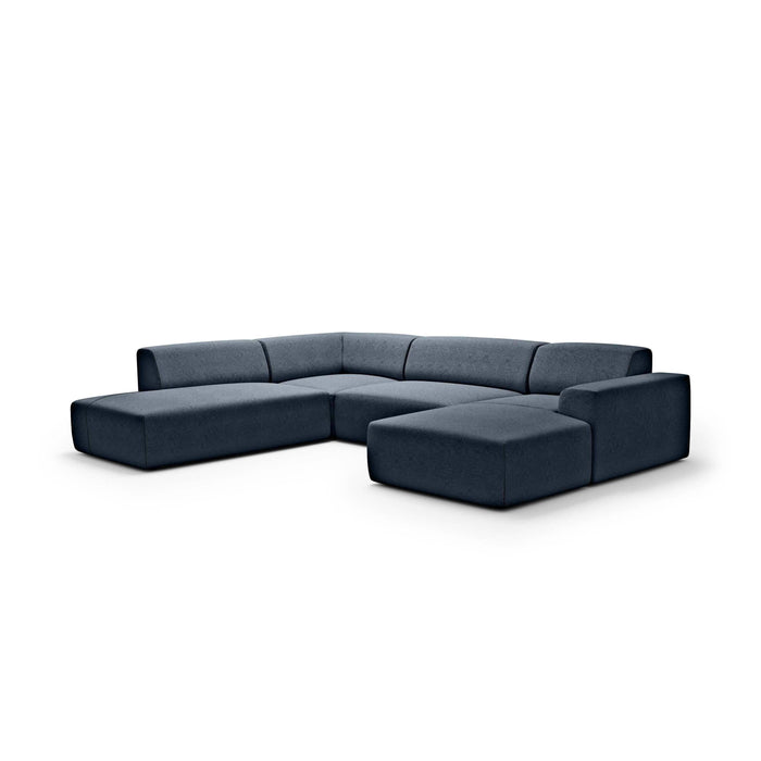 NADUVI Collection Nina U-bank Links - Ribstof - Blauw