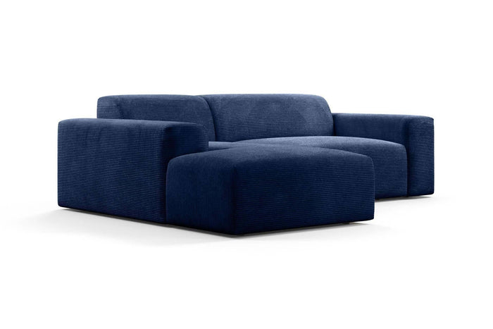NADUVI Collection Nina Hoekbank Links - Ribstof - Donkerblauw