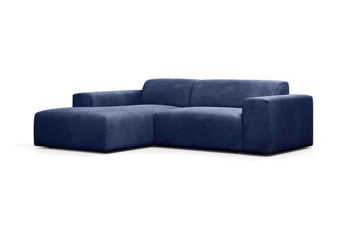 NADUVI Collection Nina Hoekbank Links - Ribstof - Donkerblauw