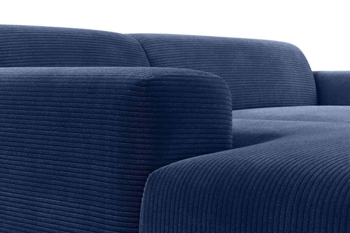 NADUVI Collection Nina Hoekbank Links - Ribstof - Donkerblauw