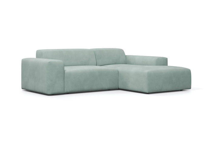 NADUVI Collection Nina Hoekbank Rechts - Velvet - Mintgroen
