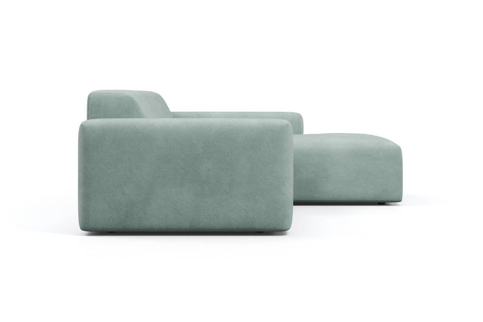 NADUVI Collection Nina Hoekbank Rechts - Velvet - Mintgroen