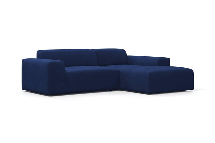 NADUVI Collection Nina Hoekbank Rechts - Velvet - Blauw