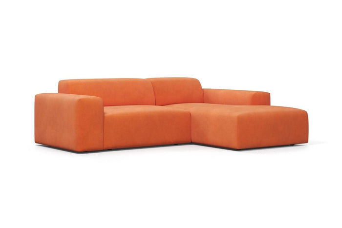 NADUVI Collection Nina Hoekbank Rechts - Velvet - Oranje