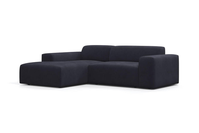 NADUVI Collection Nina Hoekbank Links - Velvet - Marineblauw
