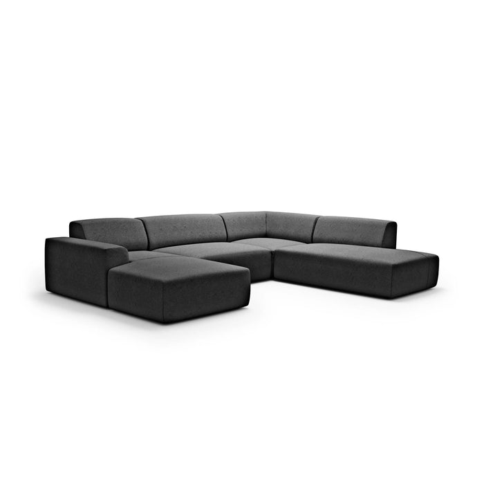 NADUVI Collection Nina U-bank Rechts - Ribstof - Blauw