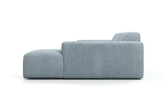 NADUVI Collection Nina Hoekbank Rechts - Ribstof - Grijsblauw