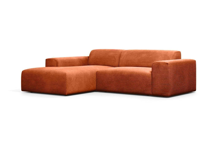 NADUVI Collection Nina Hoekbank Links - Ribstof - Terra Cotta