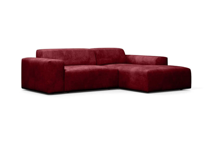 NADUVI Collection Nina Hoekbank Rechts - Velvet - Bordeauxrood