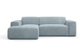 NADUVI Collection Nina Hoekbank Links - Ribstof - Grijsblauw