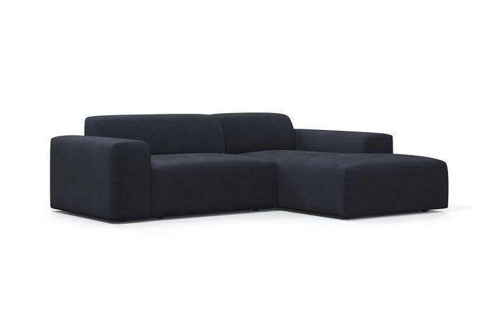 NADUVI Collection Nina Hoekbank Rechts - Velvet - Marineblauw