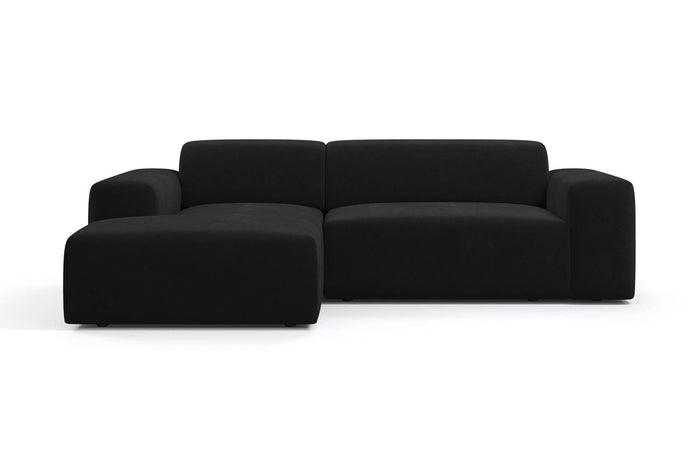 NADUVI Collection Nina Hoekbank Links - Velvet - Zwart