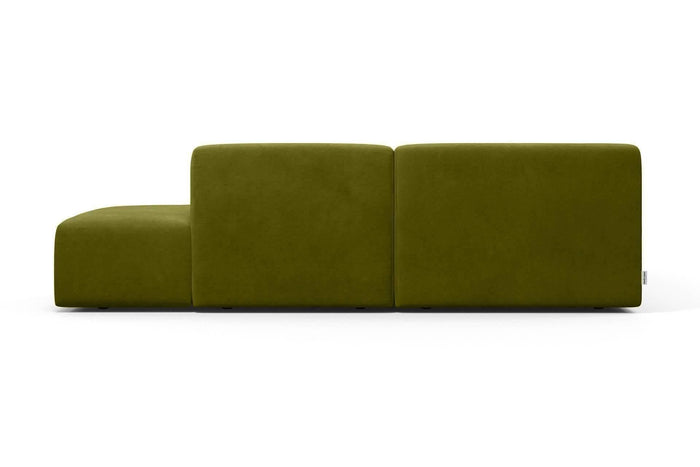 NADUVI Collection Nina Big Hoekbank Rechts - Velvet - Olijfgroen