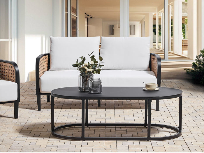 Beliani - MONTEFALCO - Tuinbank 2-zits - Wit - Aluminium