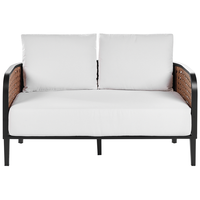 Beliani - MONTEFALCO - Tuinbank 2-zits - Wit - Aluminium