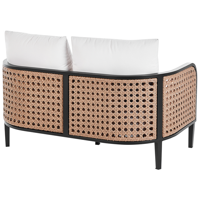Beliani - MONTEFALCO - Tuinbank 2-zits - Wit - Aluminium