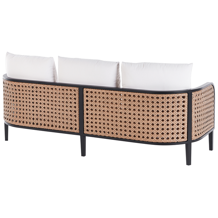 Beliani - MONTEFALCO - Tuinbank 3-zits - Wit - Aluminium