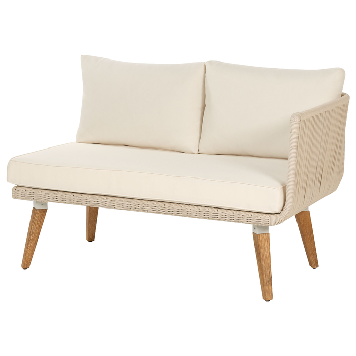 Beliani - ALCAMO - Loungeset voor 5 - Beige - Acaciahout