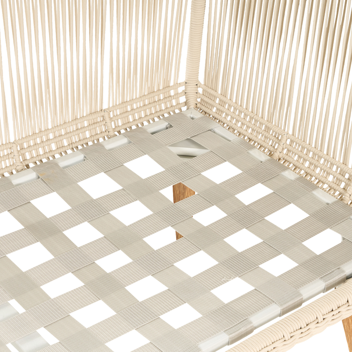 Beliani - ALCAMO - Loungeset voor 5 - Beige - Acaciahout