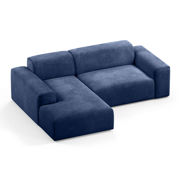 NADUVI Collection Nina Hoekbank Links - Ribstof - Donkerblauw