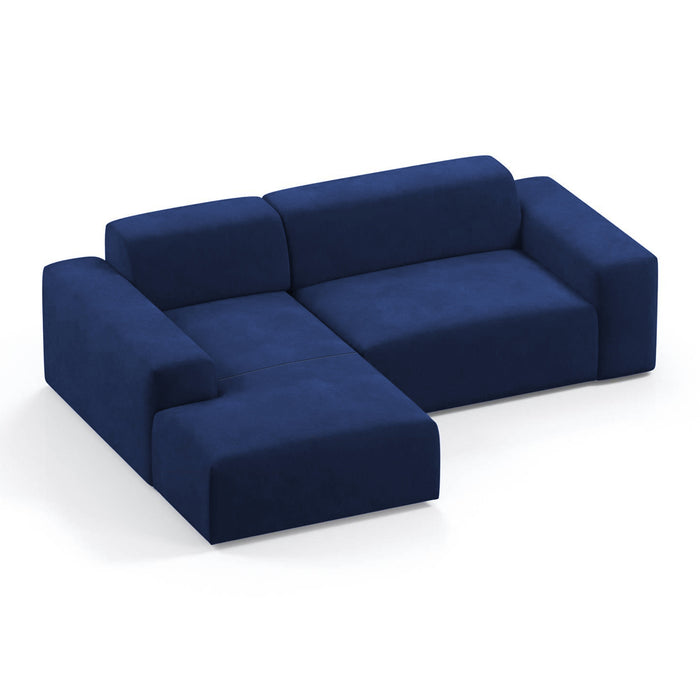 NADUVI Collection Nina Hoekbank Links - Velvet - Blauw
