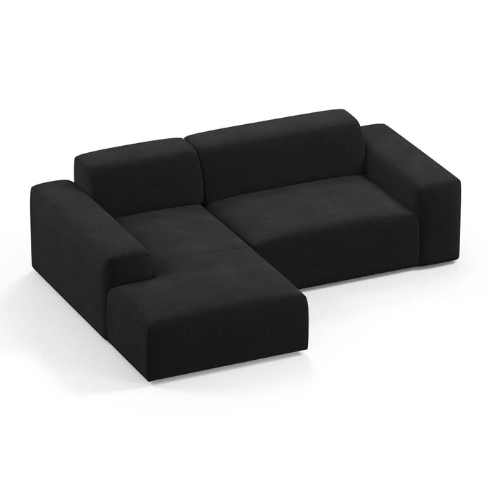NADUVI Collection Nina Hoekbank Links - Velvet - Zwart
