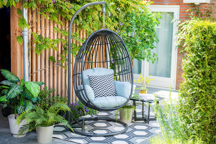 Garden Impressions Panama hangstoel -carbon black|mint grey
