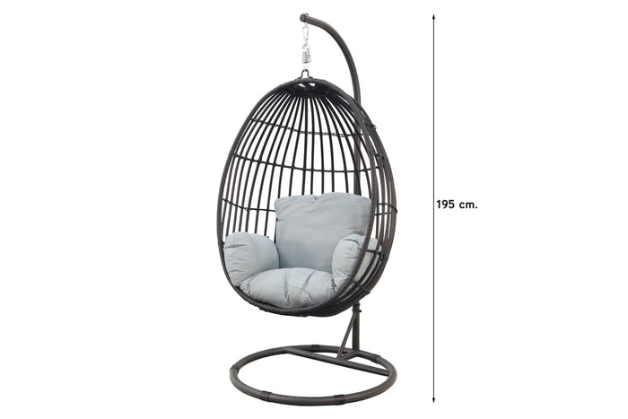 Garden Impressions Panama hangstoel -carbon black|mint grey