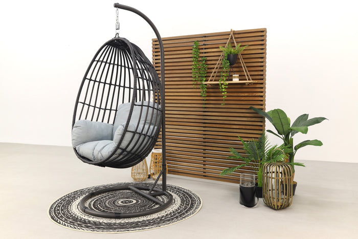 Garden Impressions Panama hangstoel -carbon black|mint grey