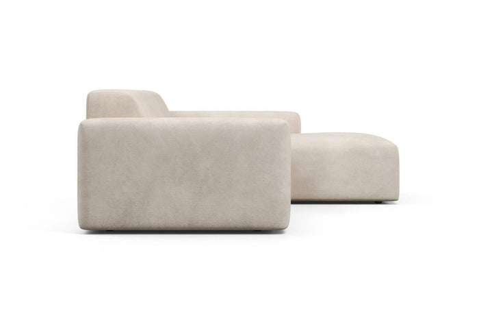 NADUVI Collection Nina Hoekbank Rechts - Velvet - Beige