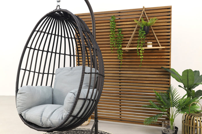Garden Impressions Panama hangstoel -carbon black|mint grey