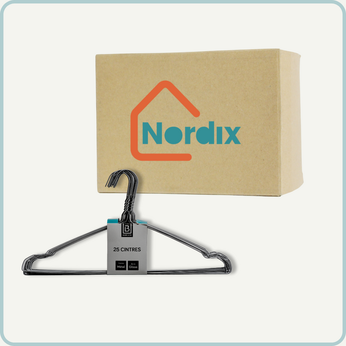Nordix Kledinghangers set 150 stuks Metaal Zwart Draadhanger Kleerh...