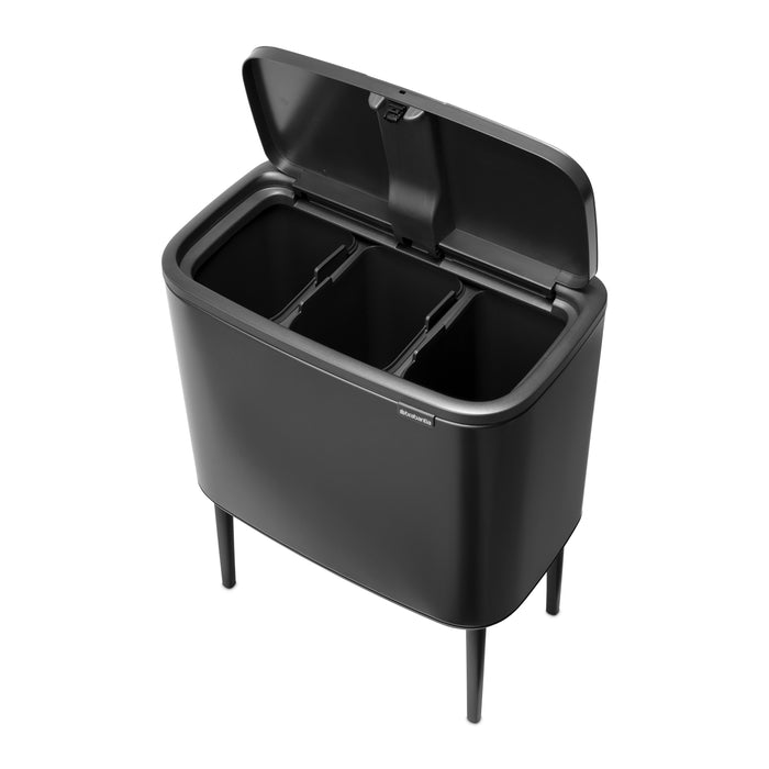 Brabantia Bo Touch Bin Afvalemmer 3 x 11 Liter - Confident Grey