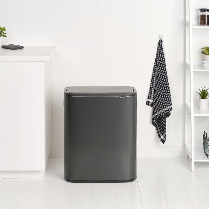 Brabantia Bo Touch Bin Afvalemmer 2 x 30 Liter - Confident Grey