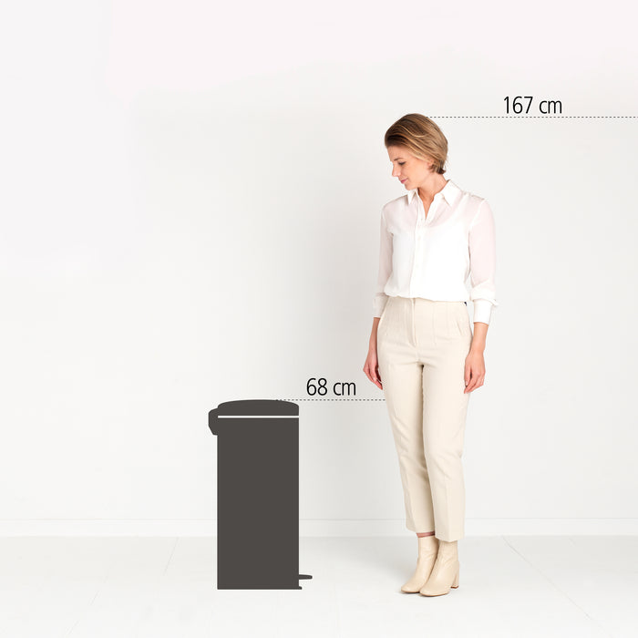 Brabantia NewIcon Pedaalemmer 30 L - Satin Taupe