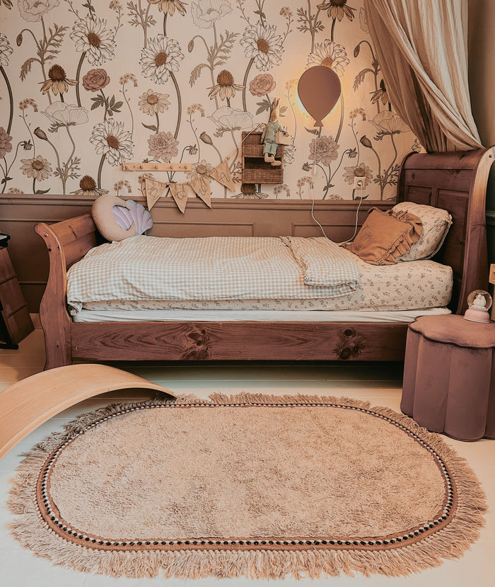 Houten wandlamp kinderkamer | Ballon - terra roze