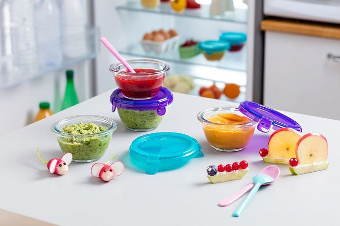 Pyrex - Baby Voedselcontainer, Rond, 0.2 L, Glas, Blauw - Pyrex | My F
