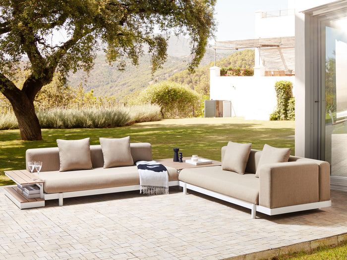 Beliani - MISSANELLO - Loungeset - Beige - Aluminium|Polyester