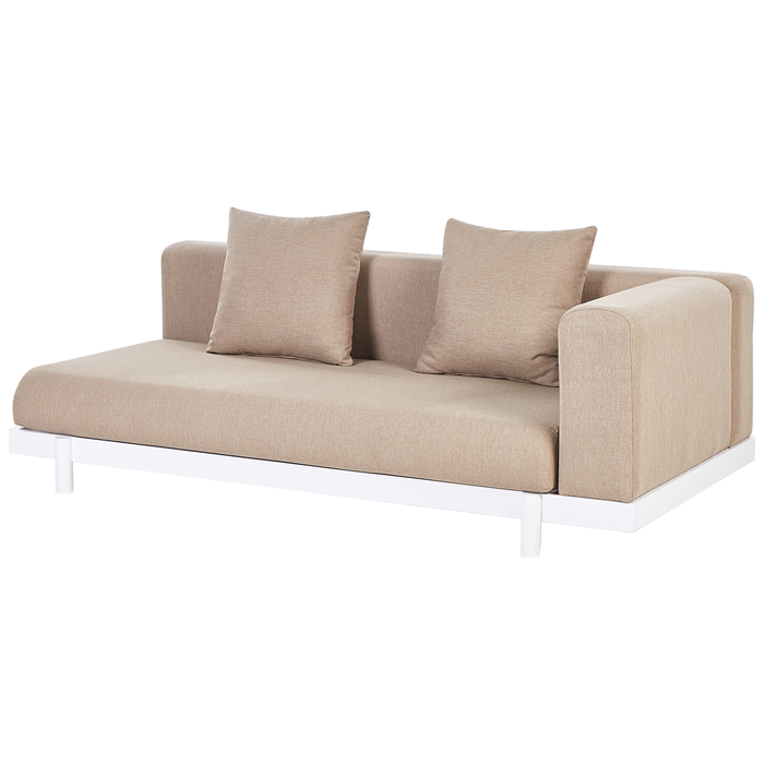 Beliani - MISSANELLO - Loungeset - Beige - Aluminium|Polyester