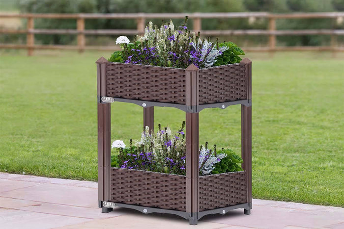 Feel Furniture - buiten plantenbak - Theta - Donkerbruin